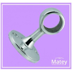 SOPORTE ALUMINIO BASE REDONDA PARA TUBO DE 3/4.