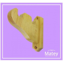 MÉNSULA PARA OJILLO ABIERTA CON ZOCLO PARA BASTÓN DE 25X25MM