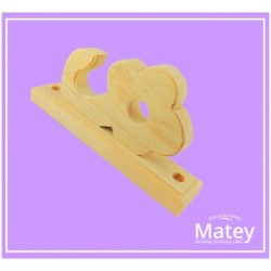 MÉNSULA FLOR DOBLE ABIERTA - CERRADA, PARA TECHO CON ZOCLO PARA BASTÓN 25MM X 25MM