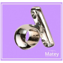 SOPORTE CROMADO CORTO CERRADO PARA TUBO DE 13MM