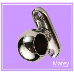 SOPORTE CROMADO CORTO LATERAL PARA TUBO DE 13MM