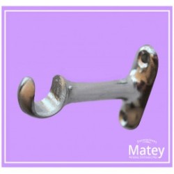 SOPORTE CROMADO LARGO ABIERTO PARA TUBO DE 13MM