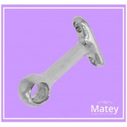 SOPORTE CROMADO LARGO CENTRAL PARA TUBO DE 13MM