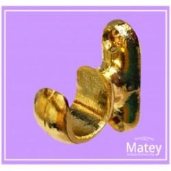 SOPORTE DORADO CORTO ABIERTO PARA TUBO DE 13MM