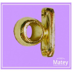 SOPORTE DORADO CORTO CERRADO PARA TUBO DE 13MM