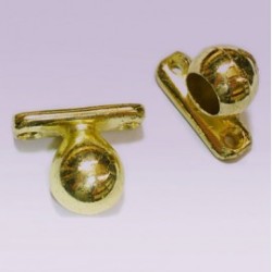 Soporte dorado corto lateral para tubo de 13 mm