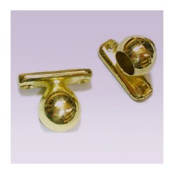 Soporte dorado corto lateral para tubo de 13 mm