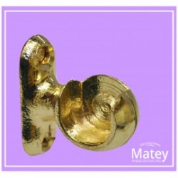 SOPORTE DORADO CORTO TIPO CAZUELA DERECHO PARA TUBO DE 13MM