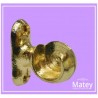SOPORTE DORADO CORTO TIPO CAZUELA DERECHO PARA TUBO DE 13MM