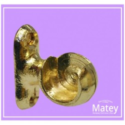 SOPORTE DORADO CORTO TIPO CAZUELA DERECHO PARA TUBO DE 13MM