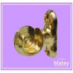 SOPORTE DORADO CORTO TIPO CAZUELA IZQUIERDO PARA TUBO DE 13MM