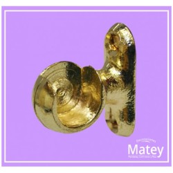 SOPORTE DORADO CORTO TIPO CAZUELA IZQUIERDO PARA TUBO DE 13MM