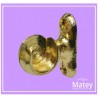 SOPORTE DORADO CORTO TIPO CAZUELA IZQUIERDO PARA TUBO DE 13MM