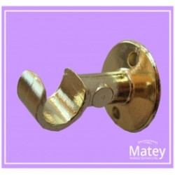 SOPORTE DORADO INTERMEDIO MEDIANO CENTRAL ABIERTO PARA TUBO DE 13MM