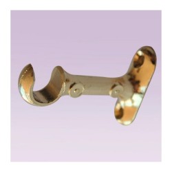 Soporte dorado largo abierto para tubo de 13 mm