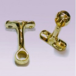 Soporte dorado largo central para tubo de 13 mm