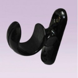 Soporte negro corto abierto para tubo de 13 mm