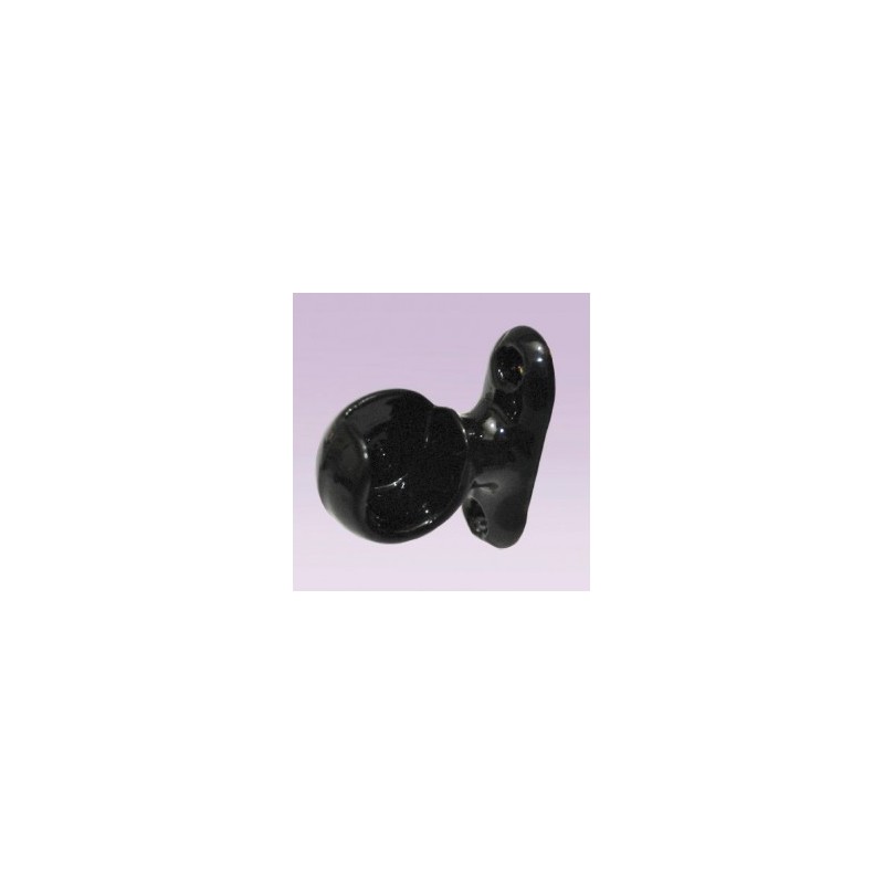 Soporte negro corto tipo cazuela izquierda para tubo de 13 mm