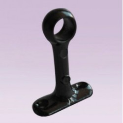 Soporte negro largo central para tubo de 13 mm