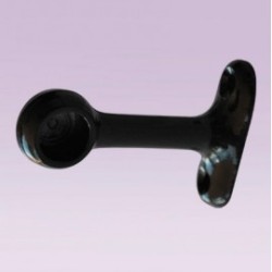 Soporte negro largo lateral para tubo de 13 mm