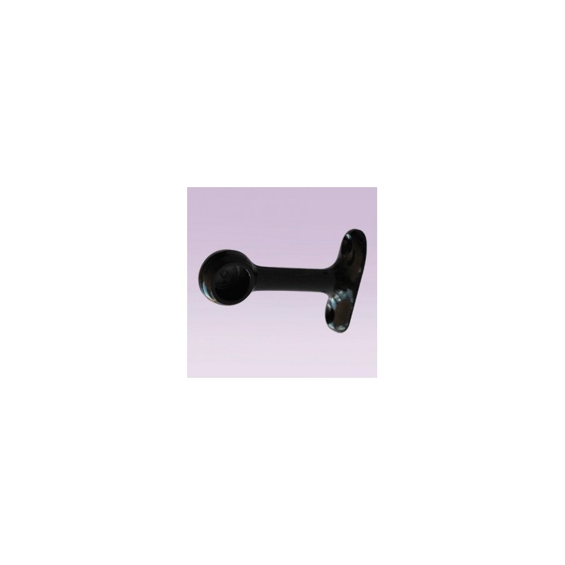 Soporte negro largo lateral para tubo de 13 mm