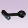 Soporte negro largo tipo cazuela derecho para tubo de 13 mm
