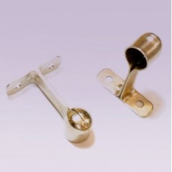 Soporte niquelado largo, en lamina lateral para tubo de 13 mm