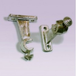 Soporte plástico cromado abierto para tubo de 13mm