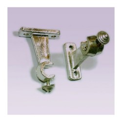 Soporte plástico cromado abierto para tubo de 13mm