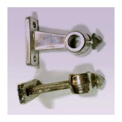 Soporte plástico cromado central para tubo de 13 mm