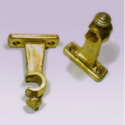 Soporte plástico dorado abierto para tubo de 13 mm