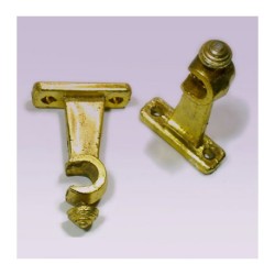 Soporte plástico dorado abierto para tubo de 13 mm