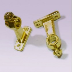 Soporte plástico dorado central para tubo de 13 mm