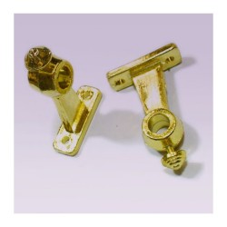 Soporte plástico dorado central para tubo de 13 mm