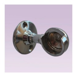 Soporte cromado corto derecho para tubo de 25 mm