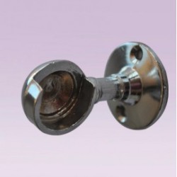 Soporte cromado corto izquierdo para tubo de 25 mm