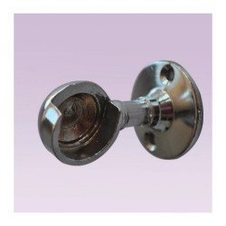 Soporte cromado corto izquierdo para tubo de 25 mm