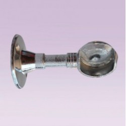 Soporte cromado largo derecho para tubo de 25 mm