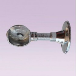 Soporte cromado largo izquierdo para tubo de 25 mm