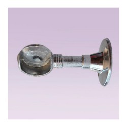 Soporte cromado largo izquierdo para tubo de 25 mm