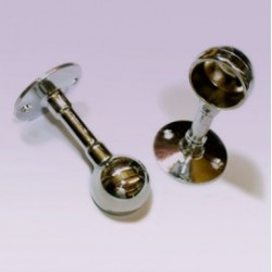 Soporte cromado largo lateral para tubo de 25 mm