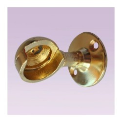 Soporte dorado corto izquierdo para tubo de 25 mm