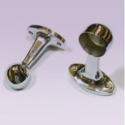 Soporte cromado lateral tipo ligero para tubo de 25 mm