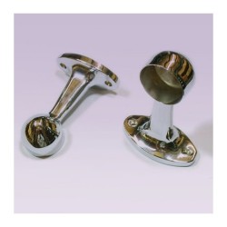 Soporte cromado lateral tipo ligero para tubo de 25 mm