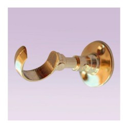 Soporte dorado largo abierto para tubo de 25 mm