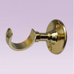 Soporte dorado corto abierto para tubo de 25 mm