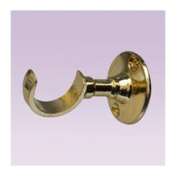 Soporte dorado corto abierto para tubo de 25 mm