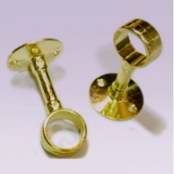 Soporte dorado largo central para tubo de 25 mm