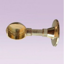 Soporte dorado largo izquierdo para tubo de 25 mm