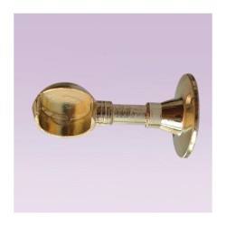 Soporte dorado largo izquierdo para tubo de 25 mm